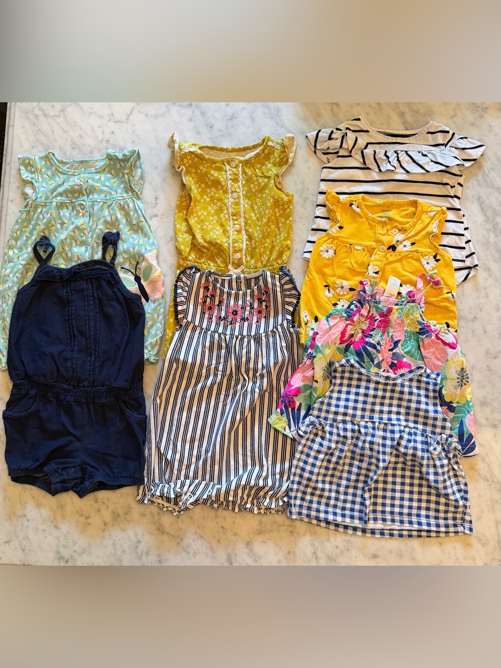 Bundle of 18 mo girls summer tops/rompers